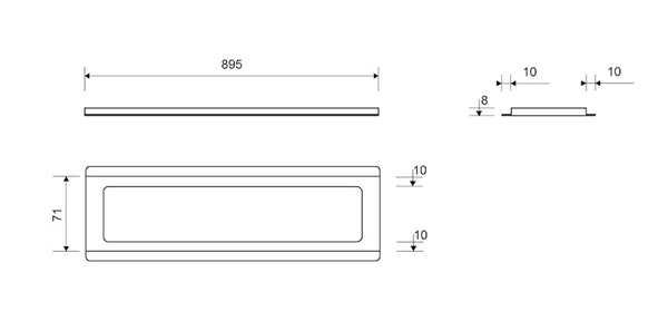 Kehys Classicline Keskilattia Unidrain 3500 900/8 Mm [3307776] |
