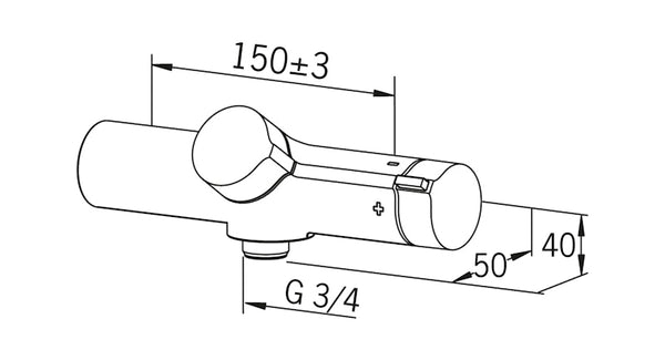 Suihkuhana Oras Oramix 7261 G3/4" [6310787]