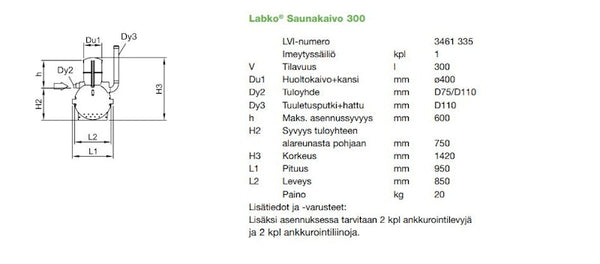 Imeytyskaivo Wavin Labko Saunakaivo 300 [3461335]