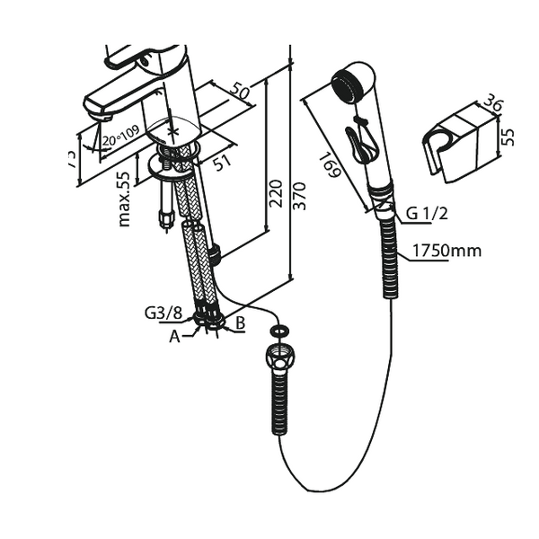 Pesuallashana Damixa Pine bide 1703000 [6130193] |