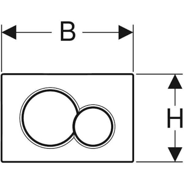 5756709Huuhtelupainike Geberit Sigma 01 2-H mattakromi lakattu [5756709]