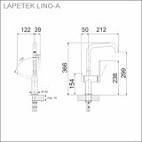 Keittiöhana Apk 21350A Lino - A Gunmetal [6285279] |