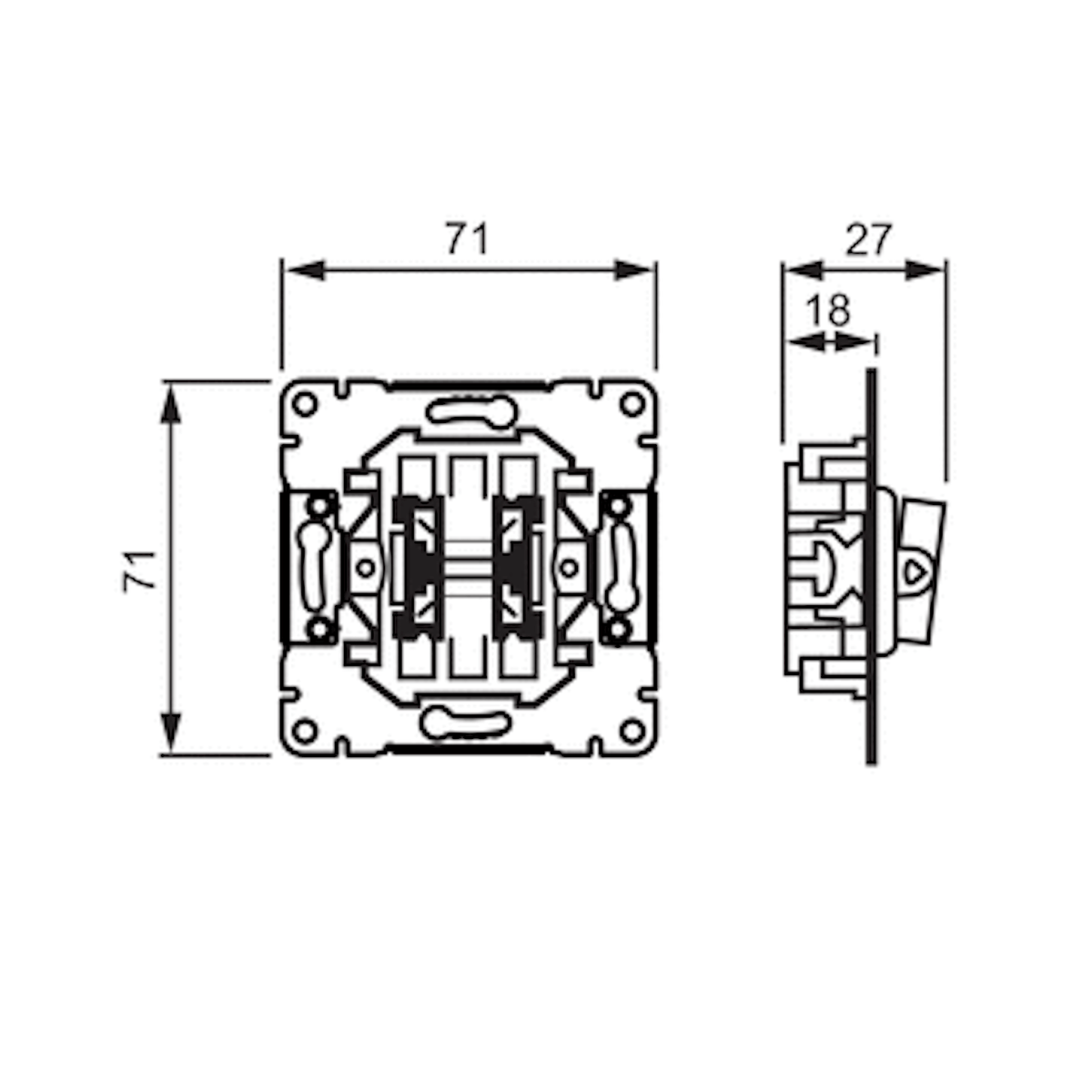 Kytkin Impressivo 5/16Ax/250V/Ip20 Urj 2X [2106035]