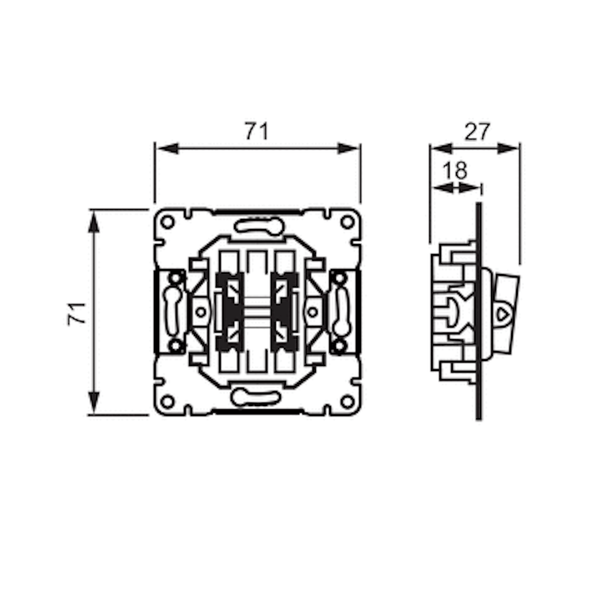 Kytkin Impressivo 5/16Ax/250V/Ip20 Urj 2X [2106035]