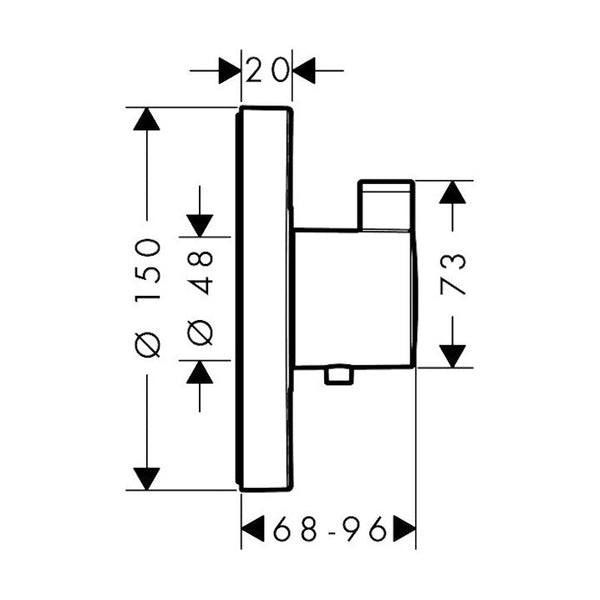 Piiloasennushana Hansgrohe 15741003 Select S Highflow Dzr [6350996]