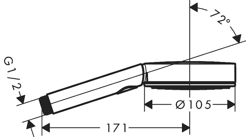 Hansgrohe 24111670 Pulsify 3jet Relaxation EcoSmart käsisuihku, mattamusta [6550071]