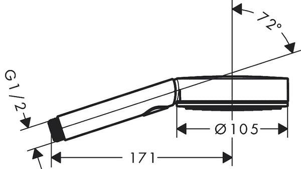 Hansgrohe 24111670 Pulsify 3jet Relaxation EcoSmart käsisuihku, mattamusta [6550071]