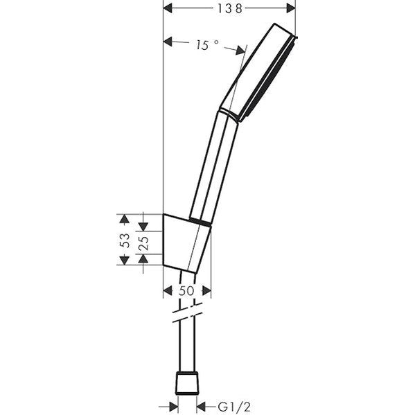 Käsisuihkusetti Hansgrohe 24301670 Pulsify 105 1-T Musta [6550101]