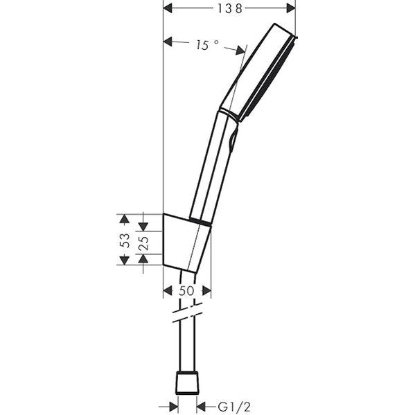 Käsisuihkusetti Hansgrohe 24302670 Pulsify 105 3-T Musta [6550103]