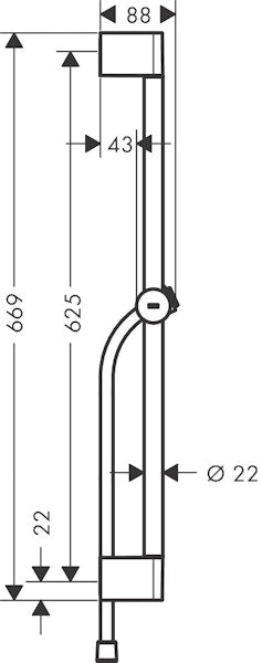 Suihkutanko Hansgrohe 24400000 Pulsify 650 Kromi [6550106]