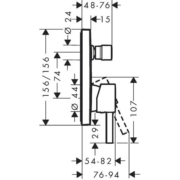 Piiloas,Amme/Suihkuhana Hg 76415003 Finoris Kromi [6350992]