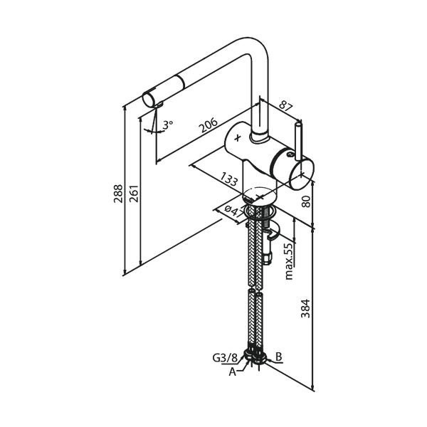 Damixa Keittiöhanana Osier Kromattu 180900000 [6231224] |