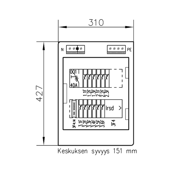 Ryhmäkeskus Ps Basset Basset3412 V 35A Ip44 Ps [3427408] |