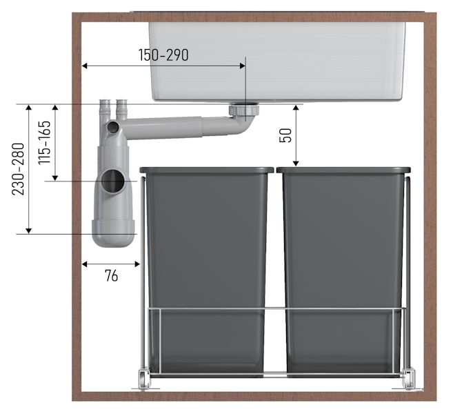 Keittiövesilukko Prevex Flexloc 1-osainen mutterikiinnitys N2NF4-002 [5975317]
