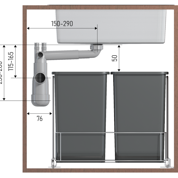 Keittiövesilukko Prevex Flexloc 1-osainen mutterikiinnitys N2NF4-002 [5975317]