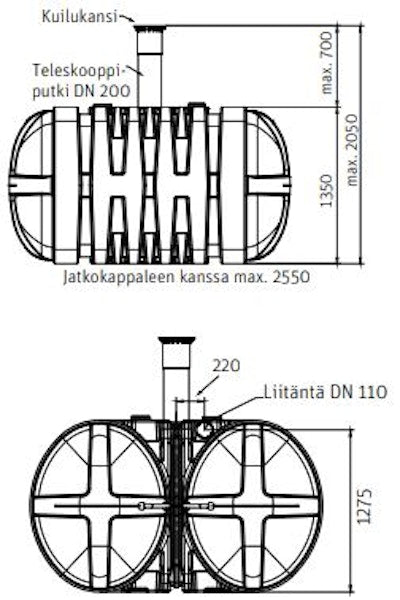 LOKASÄILIÖ ROTH TWINBLOC 5000 [3629302]