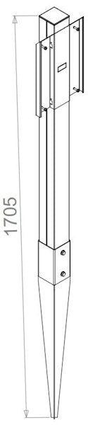Postilaatikon jalka Yhdelle PL-3 / PL-4 laatikolle [7188604]