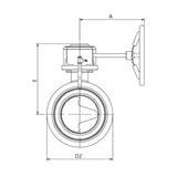 Linjasäätöventtiili Teräs Dn200 Pn25 Hits Vexve 4018343