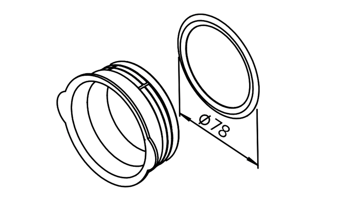Blue Sky plug + seal for 75 mm outlet collar [8275023]