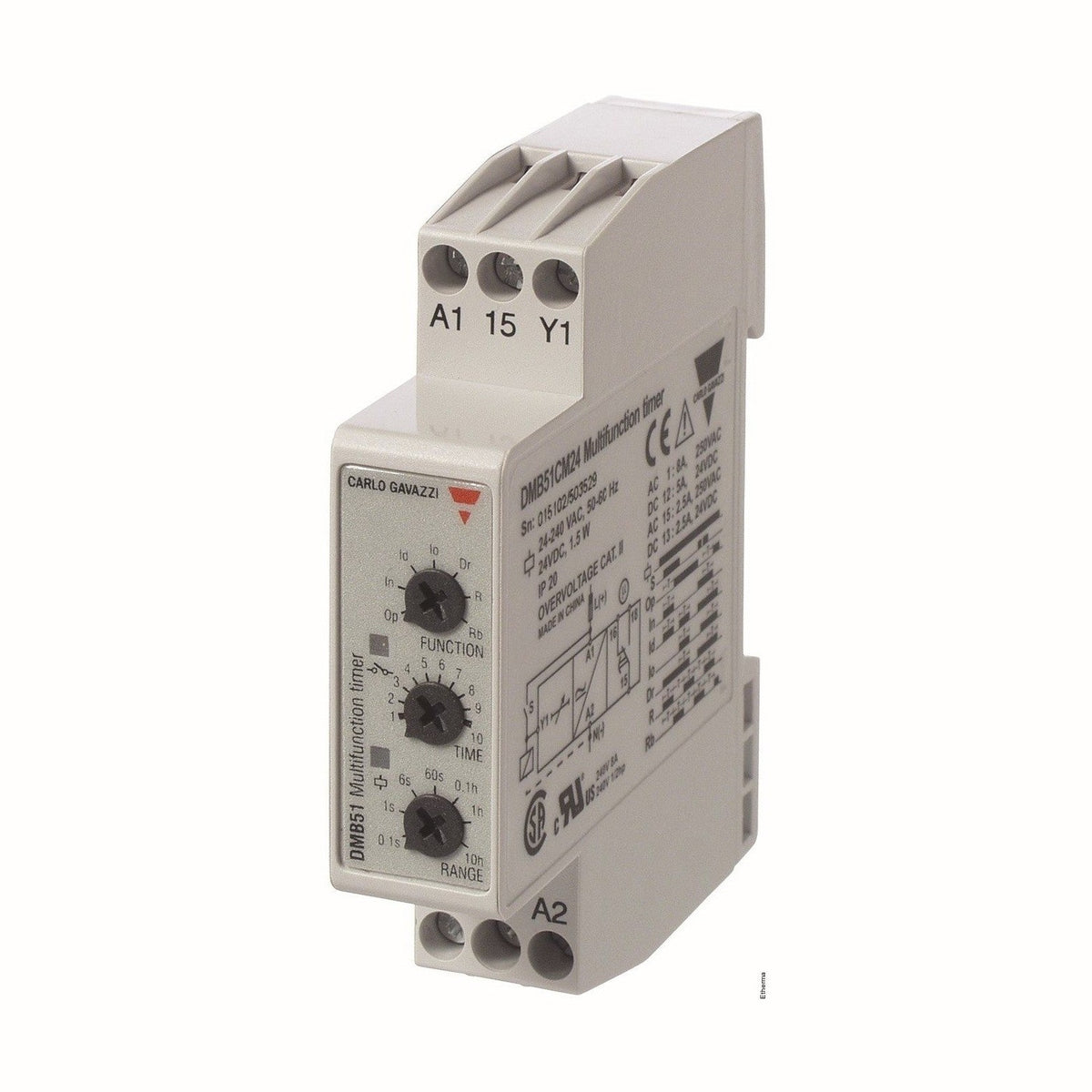 Carlo Gavazzi Monitoimiaikarele 0.1S - 100H 5A 24 - 240Vac [2717002] |