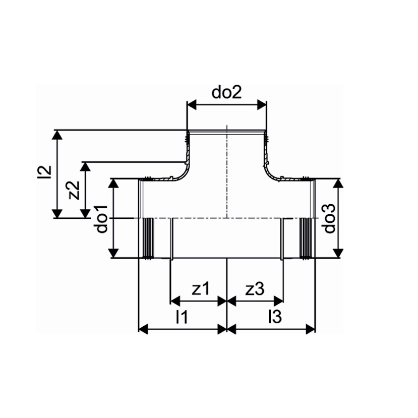 T-Yhde Muovia Uponor 100 / 100 8273037