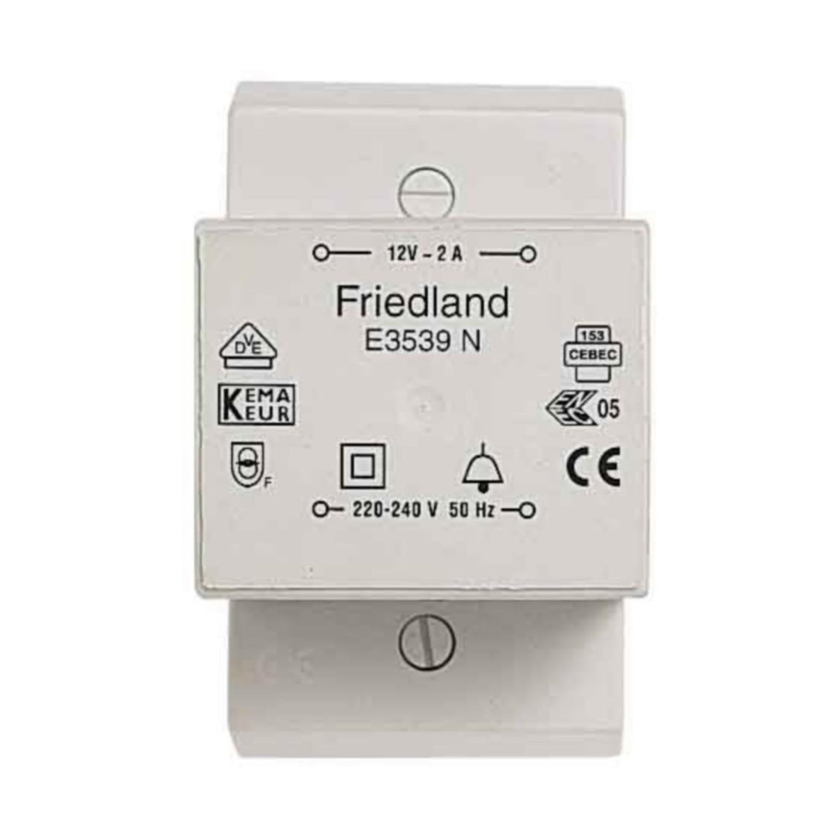 Ovikellomuuntaja Friedland E3539N Din 230Vac - 12Vac 2.0A [7037343] |