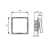 Kytkin Impressivo 6/16Ax/250V/Ip21 Ukj 2X Mval [2166406] |