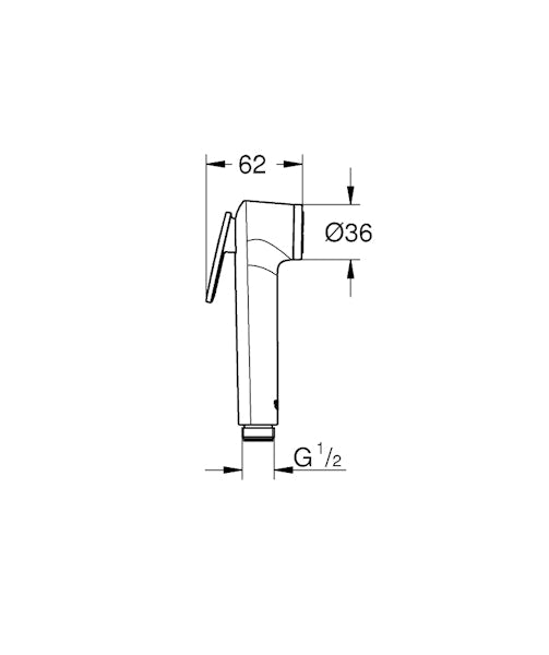 Bideekäsikahva Grohe 27512001 TEMPESTA Kromi [6525044]