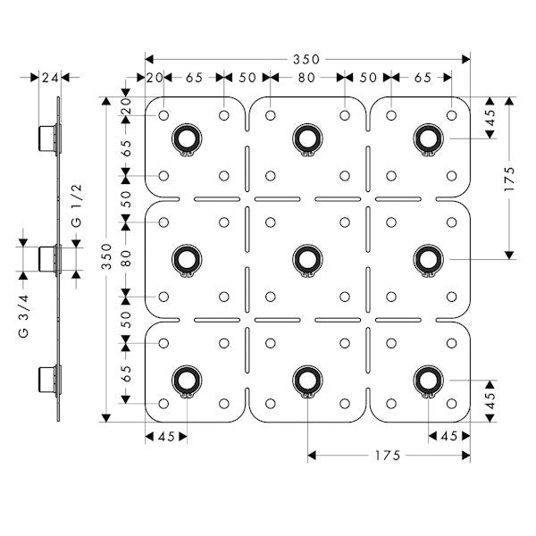 Piiloasennussuihku Hansgrohe 28470180 Axor Starck [6559015]