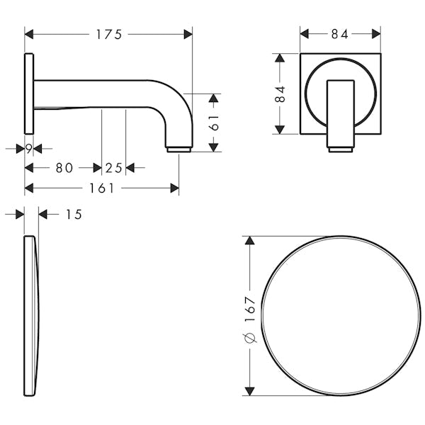 Pintaosa Hansgrohe 39117000 Axor Citterio Elekt, [6150167]