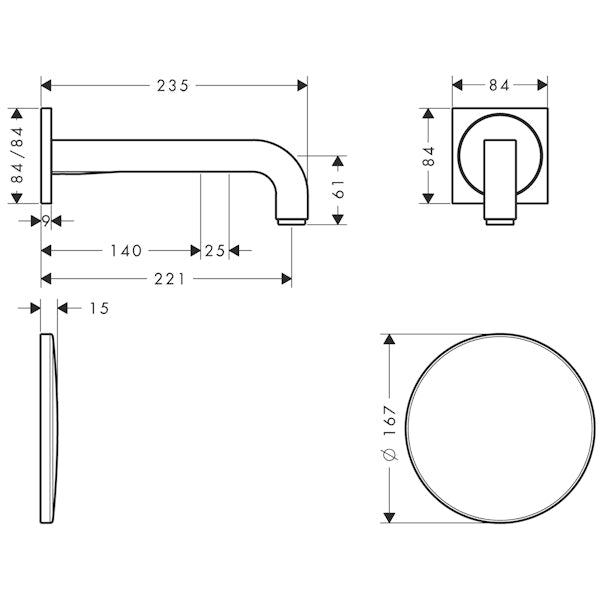 Pintaosa Hansgrohe 39118000 Axor Citterio Elekt, [6150168]
