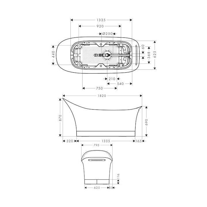 Kylpyamme Hansgrohe 11440 Axor Urquiola [5814100] |
