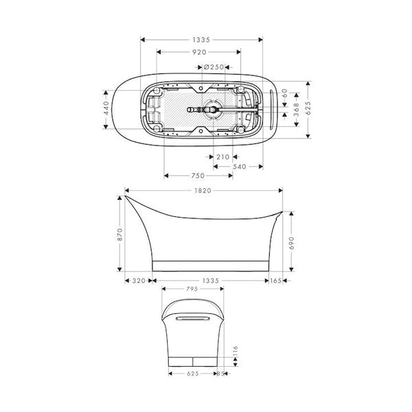 Kylpyamme Hansgrohe 11440 Axor Urquiola [5814100] |