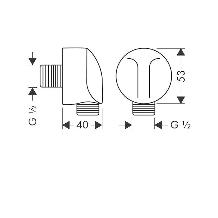 Seinäliitin Hansgrohe 27458 Hansgrohe [6559027] |