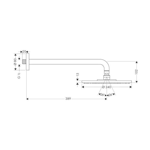 Yläsuihku Hansgrohe 27461000 Raindance [6559028] |