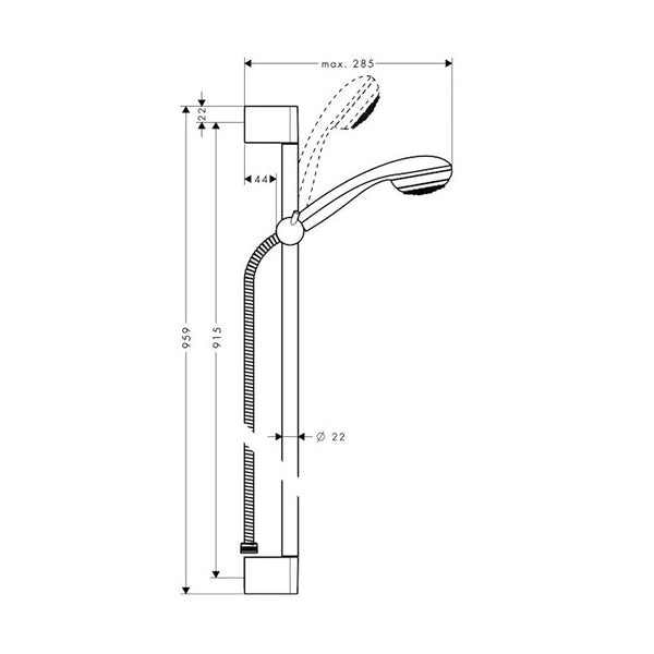Suihkusetti Hansgrohe 27729000 Crometta 85 [6559403]