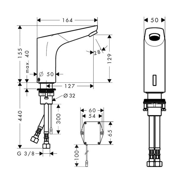 Pesuallashana Hansgrohe 31172000 Focus Elekt, 6V [6150109]