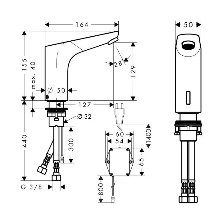 Pesuallashana Hansgrohe 31174000 Focus Elekt, 230V [6150129]