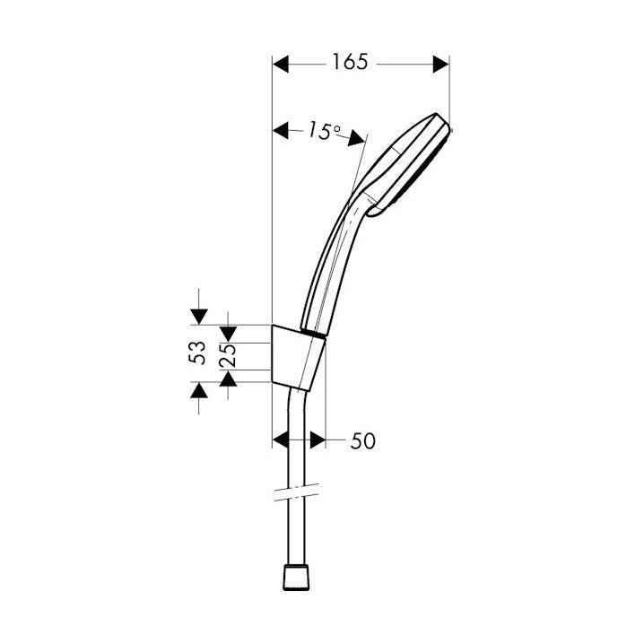 Käsisuihkusetti Hansgrohe 27592000 Croma 100 Porter'C [6555521]