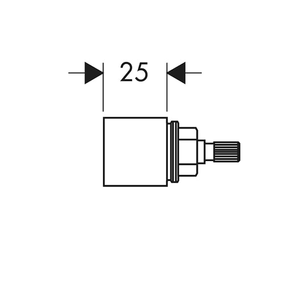 Piiloasennushana Hansgrohe 96370000 Jatko-Osa 25Mm [6454158]