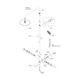 Damixa Yläsuihkupaketti Hilina Kromattu, Vaihdinjuoksuputkella [6561207] |