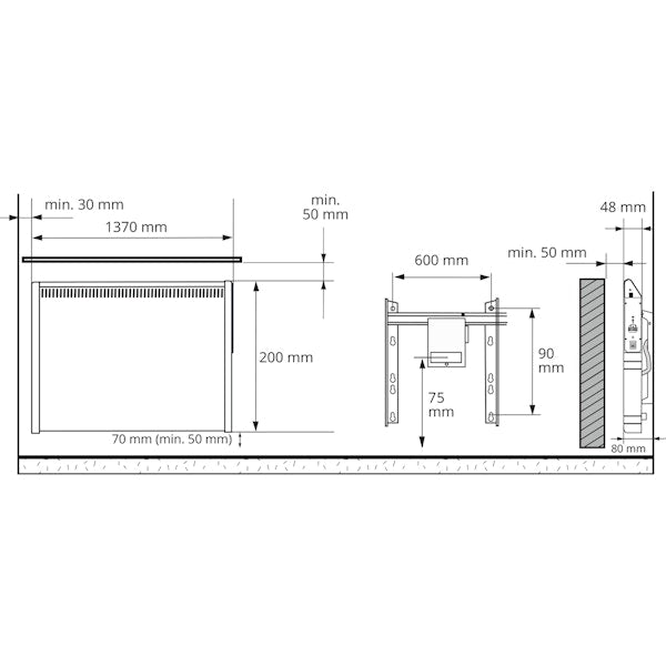 Lämmitin Lista 7.0 700W/Orja 200X1370Mm Ip20 [8122218] |