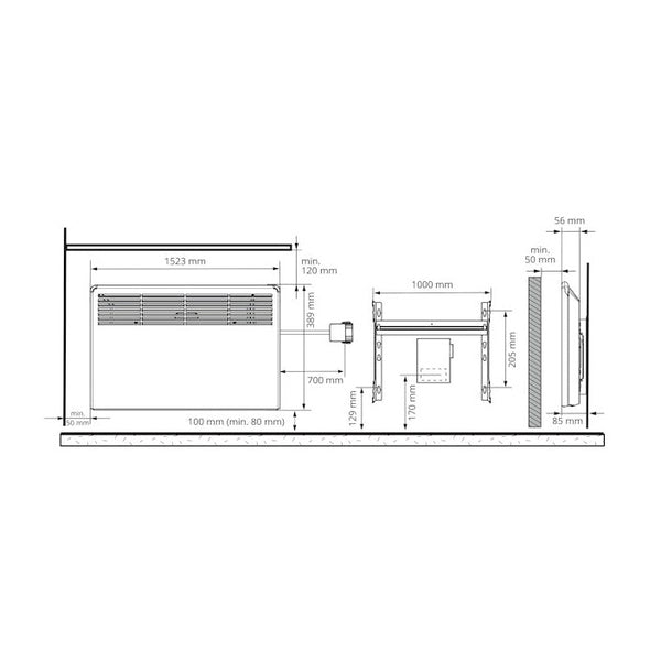 Lämmitin Ensto Beta Beta20 - Bt - Eb 2000W K 39X152 [8122020] |