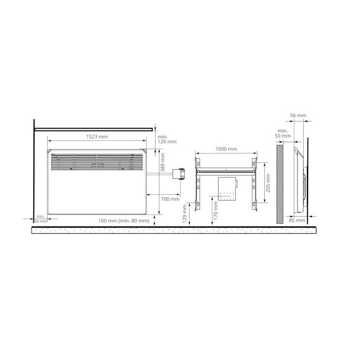 Lämmitin Ensto Beta Bt 2000W Ip24 K 39X152 Val [8155020] |