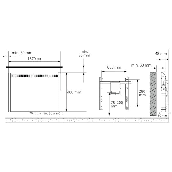 Lämmitin ENSTO TASO TASO10-BT 1000W K 40X137 [8127210]
