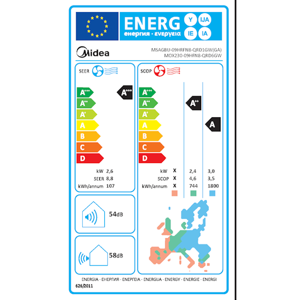 Ilmalämpöpumppu Midea Xtreme 9 ulkoyksikkö R32 K2138405