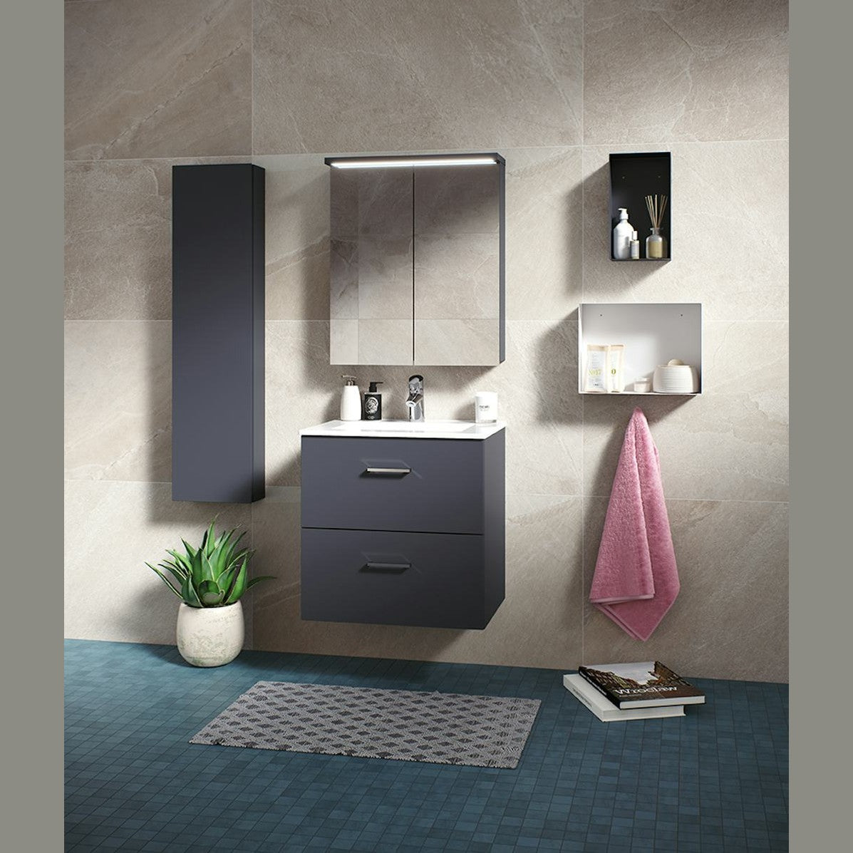 Peilikaappi V22265 Polaria Klara 500 oikea VVS harmaa [6045379] |