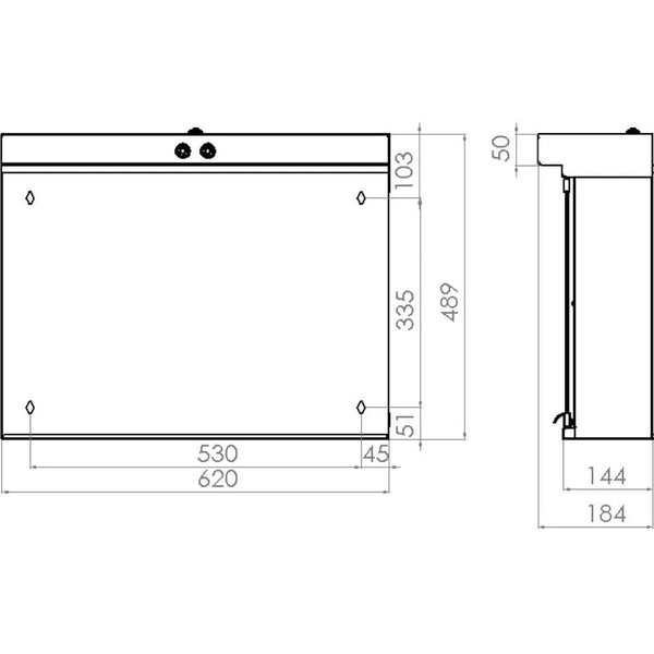 Peilikaappi V2020242 Polaria LED VPK 060 vasen VVS [6045460] |