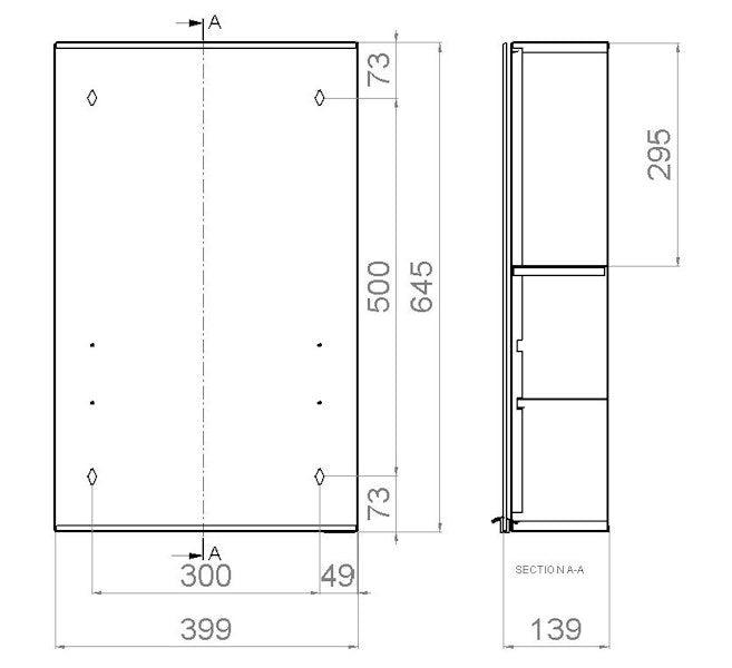 Peilikaappi V20190 Polaria Lumena PK 400 [6045329]