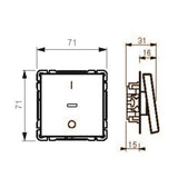 Kytkin Impressivo 2/16Ax/250V/Ip21 Ukj 2X Mus [2106093] |